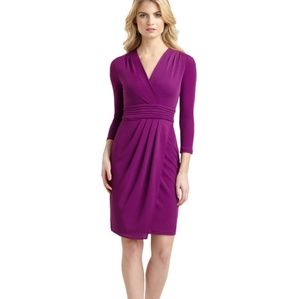BCBG Purple mock wrap dress